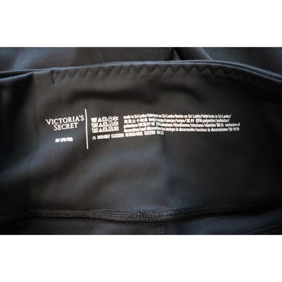 Victoria's Secret 11222522 Women Sz M Black Essential High-Rise Lace-Up Leggings - Picture 5 of 11